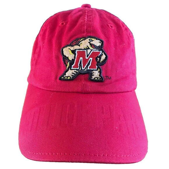 Maryland Terrapins Hat Starter Embroidered Logo Red Strapback Terps University - Picture 1 of 11